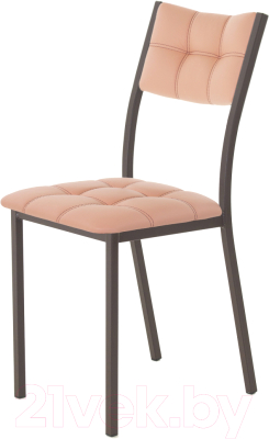 Стул AMC Comfort 3К2.7 (кожзам коралл/коричневый) - фото