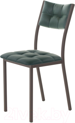 Стул AMC Comfort 3К2.9 (кожзам зеленый/коричневый) - фото