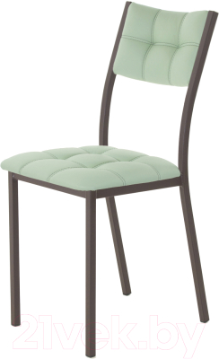 Стул AMC Comfort 3К2.10 (кожзам мятный/коричневый) - фото