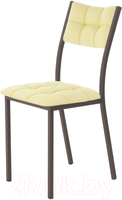 Стул AMC Comfort 3К2.15 (кожзам светло-желтый/коричневый) - фото