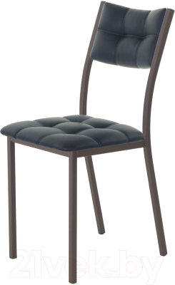 Стул AMC Comfort 3К2.16 (кожзам антрацит/коричневый) - фото