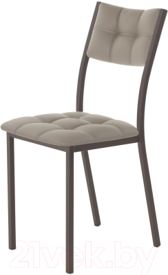 Стул AMC Comfort 3К2.18 (кожзам латте/коричневый) - фото