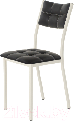 Стул AMC Comfort 3К3.1 (кожзам черный/слоновая кость) - фото