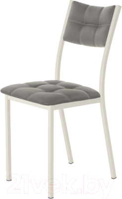 Стул AMC Comfort 3К3.5 (кожзам графит/слоновая кость) - фото