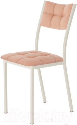 Стул AMC Comfort 3К3.7 (кожзам коралл/слоновая кость) - фото