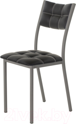 Стул AMC Comfort 3К4.1 (кожзам черный/графит) - фото