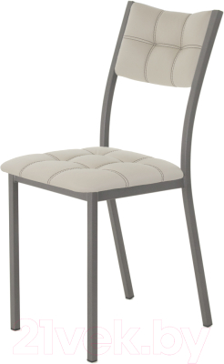 Стул AMC Comfort 3К4.3 (кожзам бежевый/графит) - фото