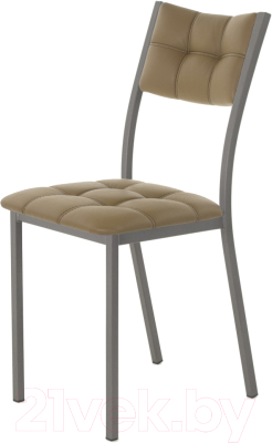 Стул AMC Comfort 3К4.4 (кожзам какао/графит) - фото