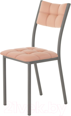 Стул AMC Comfort 3К4.7 (кожзам коралл/графит) - фото