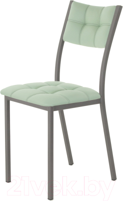 Стул AMC Comfort 3К4.10 (кожзам мятный/графит) - фото