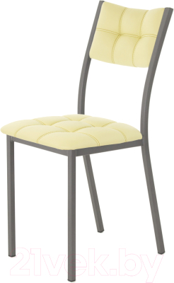 Стул AMC Comfort 3К4.15 (кожзам светло-желтый/графит) - фото