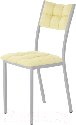 Стул AMC Comfort 3К5.15 (кожзам светло-желтый/серебристый) - фото