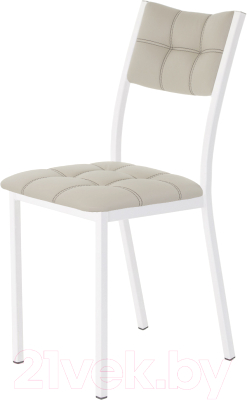 Стул AMC Comfort 3К6.3 (кожзам бежевый/белый) - фото