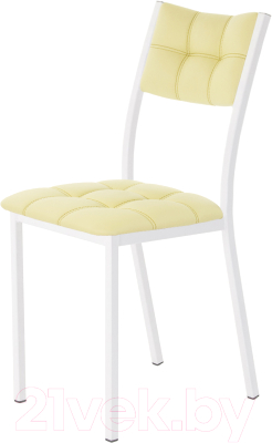 Стул AMC Comfort 3К6.15 (кожзам светло-желтый/белый) - фото