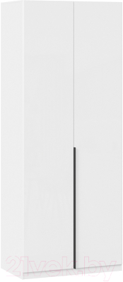 Шкаф ТриЯ Тесса для одежды (белый жемчуг/белый глянец) - фото