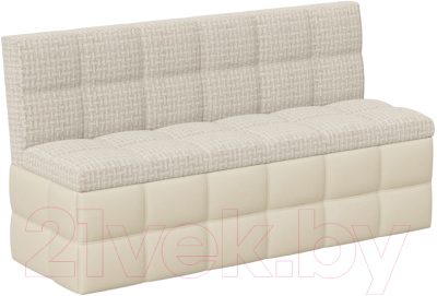 Скамья кухонная мягкая ТриЯ Домино исп.2 (кожзам светлый/светлый) - фото