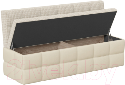 Скамья кухонная мягкая ТриЯ Домино исп.2 (кожзам светлый/светлый)