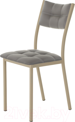 Стул AMC Comfort 3К10.5 (кожзам графит/капучино) - фото