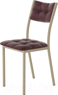 Стул AMC Comfort 3К10.14 (кожзам бордовый/капучино) - фото