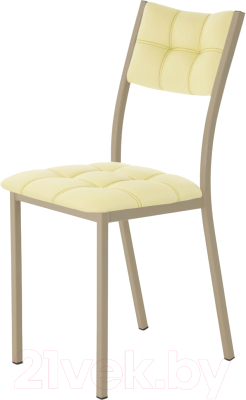 Стул AMC Comfort 3К10.15 (кожзам светло-желтый/капучино) - фото