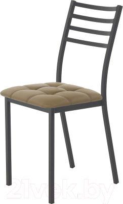 Стул AMC Comfort 4К1.4 (кожзам какао/черный) - фото