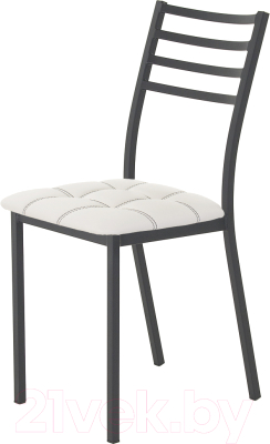 Стул AMC Comfort 4К1.12 (кожзам белый/черный) - фото