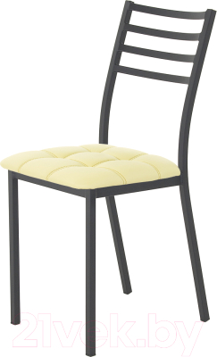 Стул AMC Comfort 4К1.15 (кожзам светло-желтый/черный) - фото