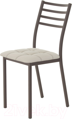 Стул AMC Comfort 4К2.3 (кожзам бежевый/коричневый) - фото