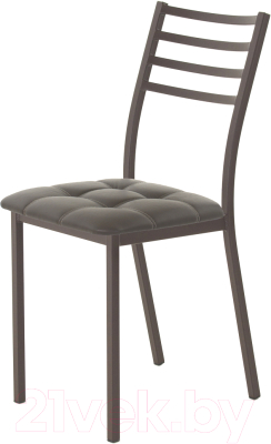 Стул AMC Comfort 4К2.8 (кожзам серо-коричневый/коричневый) - фото