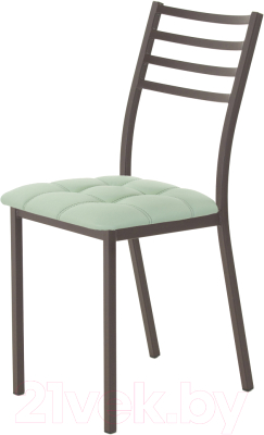 Стул AMC Comfort 4К2.10 (кожзам мятный/коричневый) - фото