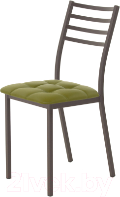 Стул AMC Comfort 4К2.11 (кожзам оливковый/коричневый) - фото