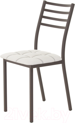 Стул AMC Comfort 4К2.12 (кожзам белый/коричневый) - фото