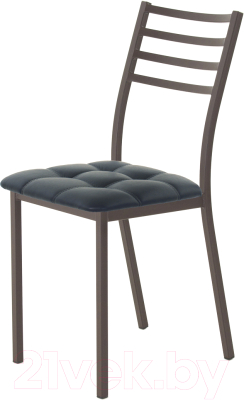 Стул AMC Comfort 4К2.16 (кожзам антрацит/коричневый) - фото