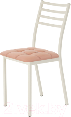 Стул AMC Comfort 4К3.7 (кожзам коралл/слоновая кость) - фото