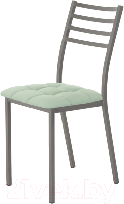 Стул AMC Comfort 4К4.10 (кожзам мятный/графит) - фото