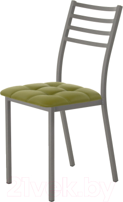 Стул AMC Comfort 4К4.11 (кожзам оливковый/графит) - фото