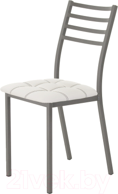 Стул AMC Comfort 4К4.12 (кожзам белый/графит) - фото