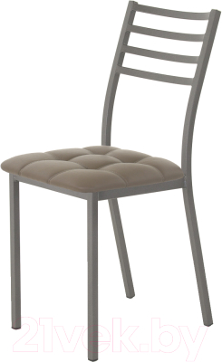 Стул AMC Comfort 4К4.17 (кожзам капучино/графит) - фото