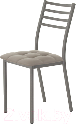 Стул AMC Comfort 4К4.18 (кожзам латте/графит) - фото