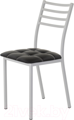 Стул AMC Comfort 4К5.1 (кожзам черный/серебристый) - фото