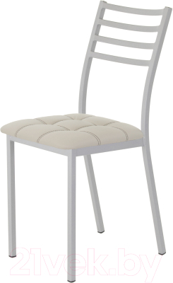 Стул AMC Comfort 4К5.3 (кожзам бежевый/серебристый) - фото