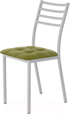 Стул AMC Comfort 4К5.11 (кожзам оливковый/серебристый) - фото