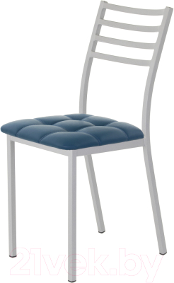 Стул AMC Comfort 4К5.13 (кожзам атлантик/серебристый) - фото