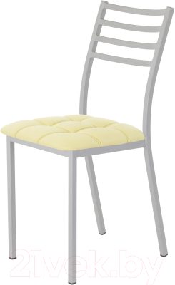 Стул AMC Comfort 4К5.15 (кожзам светло-желтый/серебристый) - фото