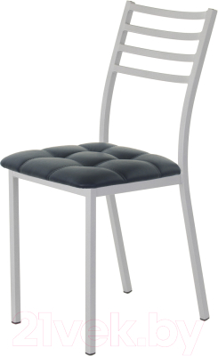 Стул AMC Comfort 4К5.16 (кожзам антрацит/серебристый) - фото