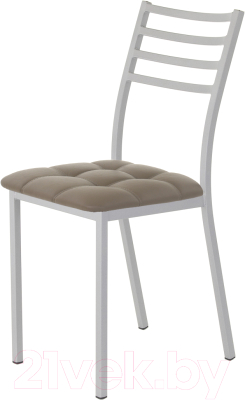 Стул AMC Comfort 4К5.17 (кожзам капучино/серебристый) - фото