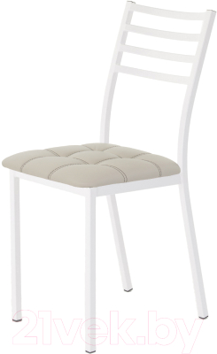 Стул AMC Comfort 4К6.3 (кожзам бежевый/белый) - фото