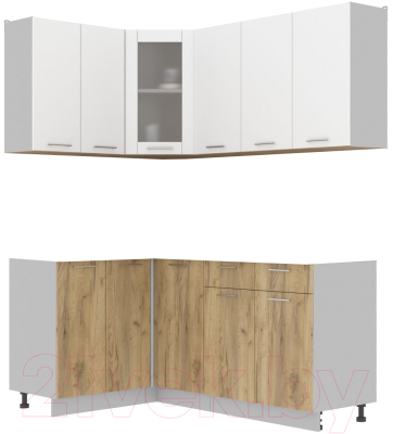 Кухонный гарнитур Интерлиния Мила 12x18 без столешницы - фото