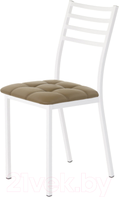 Стул AMC Comfort 4К6.4 (кожзам какао/белый) - фото