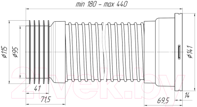 Слив (гофра) Ани Пласт K518